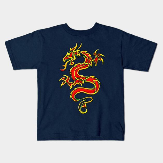 Fiery Fiend Kids T-Shirt by KnotYourWorld4